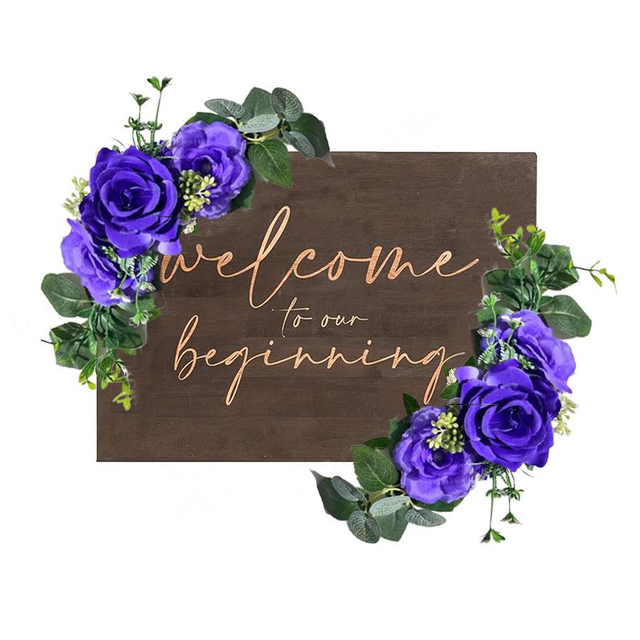 2 шт. Уличные Имитация Розы Многоцветные Цветы для Спинки Стула Арка Угловой Цветок