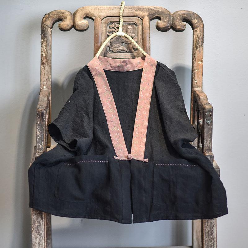 Johnature Весна-Осень с v-образным вырезом в стиле пэчворк на одной пуговице, хлопковый льняной кардиган, винтажные жилеты, свободные женские пальто