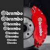 Наклейка на тормозной суппорт, Наклейка Brembo, Универсальное применение, Белый