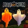 Halloween Glowing White Ghost IP65 Waterproof Glowing Door Hanging Ghost Room Escape Scene Props for Halloween Garden Home Decor