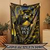 Custom Name Personalized Borussia Dortmund Bvb Print Blanket, Home Decor, Bedroom, Sofa, Camping, Couch, Gifts for Birthday Christmas