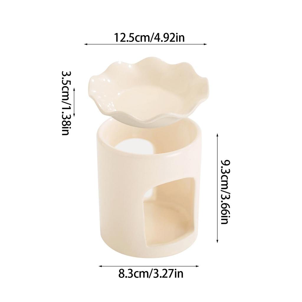 Керамические аромалампы с цветочным дизайном, подсвечник для чайной свечи для романтического домашнего декора и диффузии ароматов
