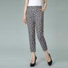 Spring and Summer Elastic Floral Trousers Straight High Waist Comfortable Casual Plus Fat Increase Women's Trousers