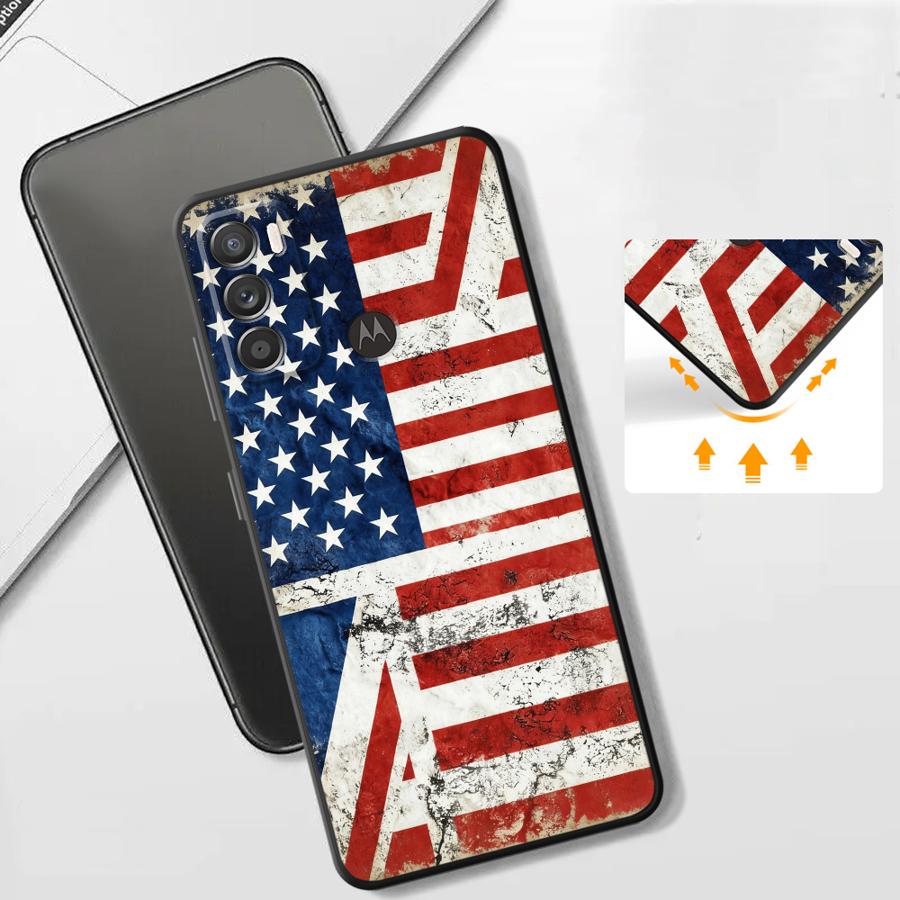 Чехол-бампер с рисунком национального флага для Motorola Moto Edge 20 Pro 30 Lite G22 Edge40 G32 G50 G60s G71 G53 G30 G51 G73 G52