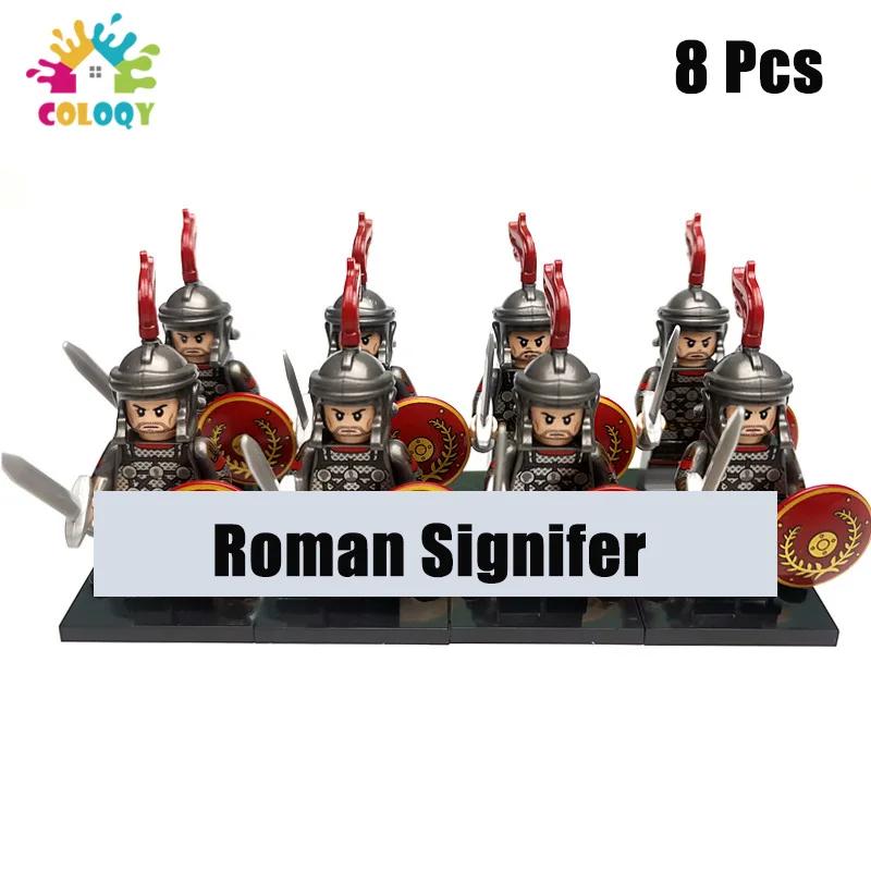 Kids Toys Roman Legion Building Blocks Medieval Knight Warhorse Cavalry Soldiers Figures Toys For Kids Christmas Gifts