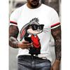 Personalized Cartoon Rabbit Printed 3D T-shirt Summer Casual Short Sleeved Breathable O-neck Men's T-shirts