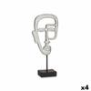 Decorative Figure Face Silver 19.5 X 38 X 10.5 Cm (4 Units)