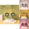 Cute Portable Usb Rechargeable Neck Hanging Fan With High Wind Power
