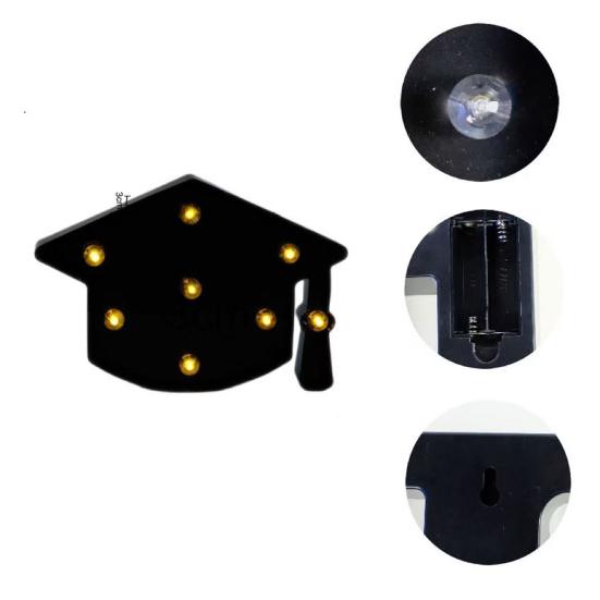 8/9Pcs 2026 Grad Light-up Letter Sign LED Marquee Letter Light Battery Powered Kindergarten High School College Graduation Party Decor
