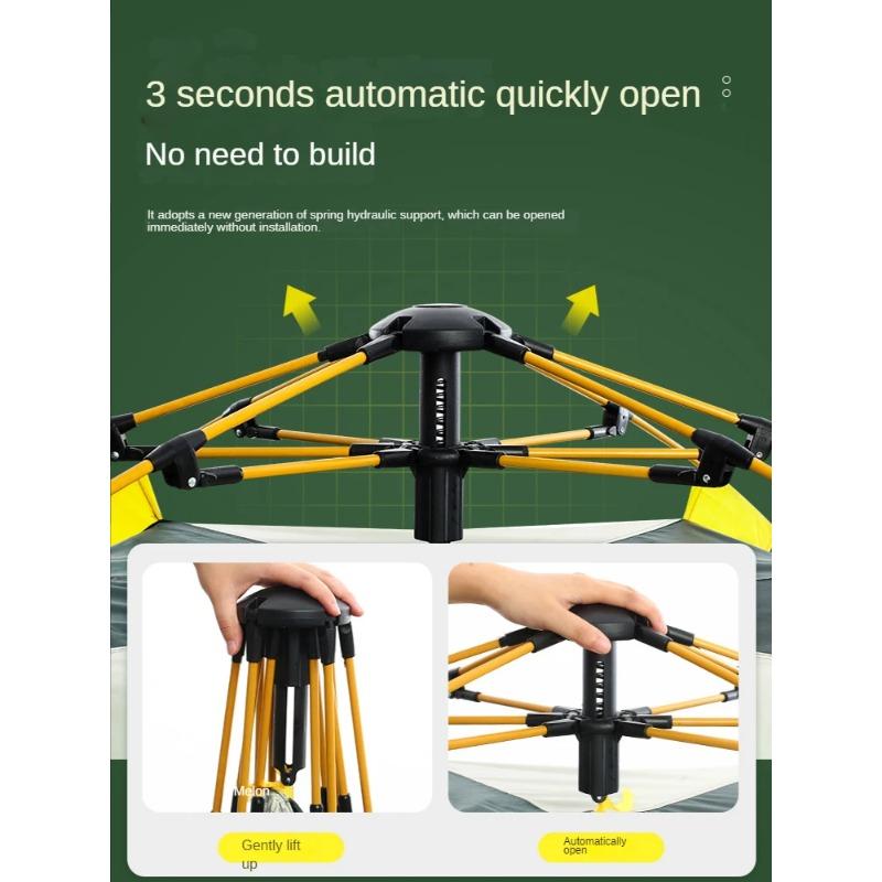 Tents for 3-4 Person Instant Pop-Up Automatic Dome Tent with Floor Tarp Quick Setup for Family Beach Hiking High Waterproof