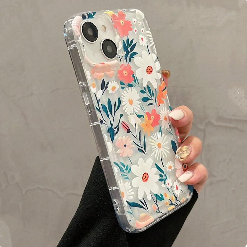 Summer Flower Phone Case for Mi 14 13 12 11 Lite 5G Ne 11T 12T 13T Poco X3 F5 Pro Soft Clear Shockproof Cover