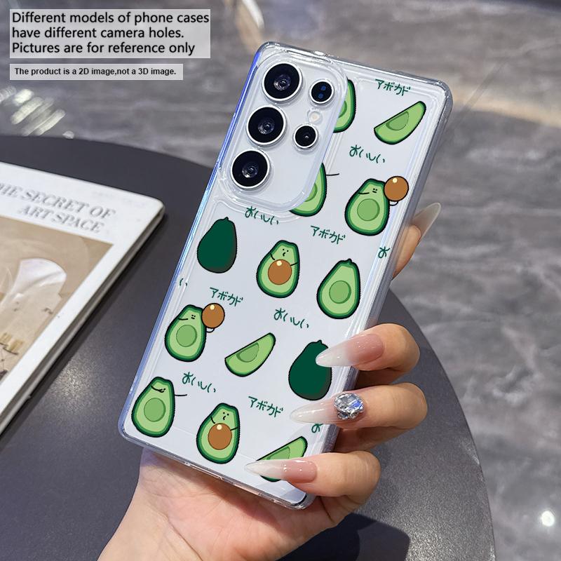 Мультяшный Авокадо Планета Чехол для Телефона для Samsung A24 A25 A26 A31 A32 A33 A34 A35 A51 A53 A54 A71 A72 A73 Прозрачные Мягкие Чехлы