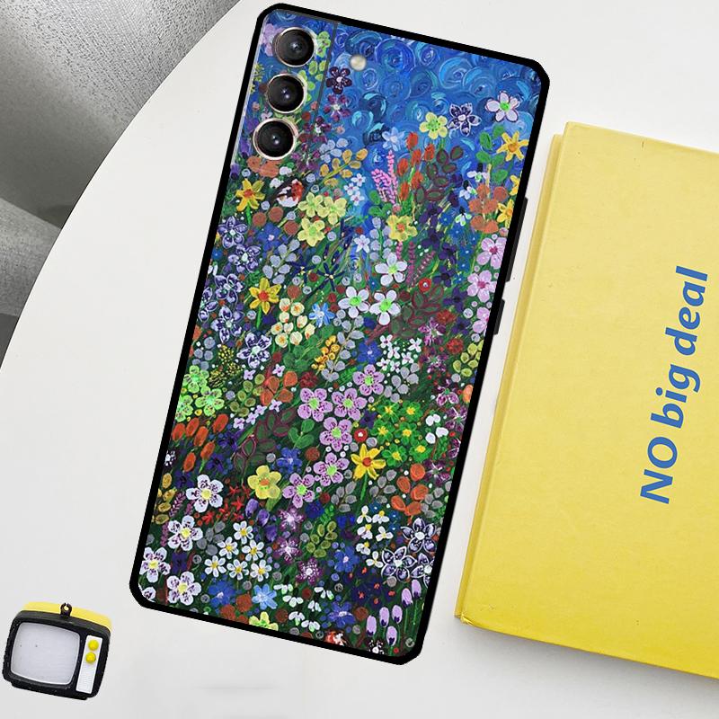 Красочная Цветочная Картина Искусство Чехол Для Samsung Galaxy S22 Ultra S23 FE S9 S10 Note 10 Plus Note 20 Ultra S20 S21 FE Чехол