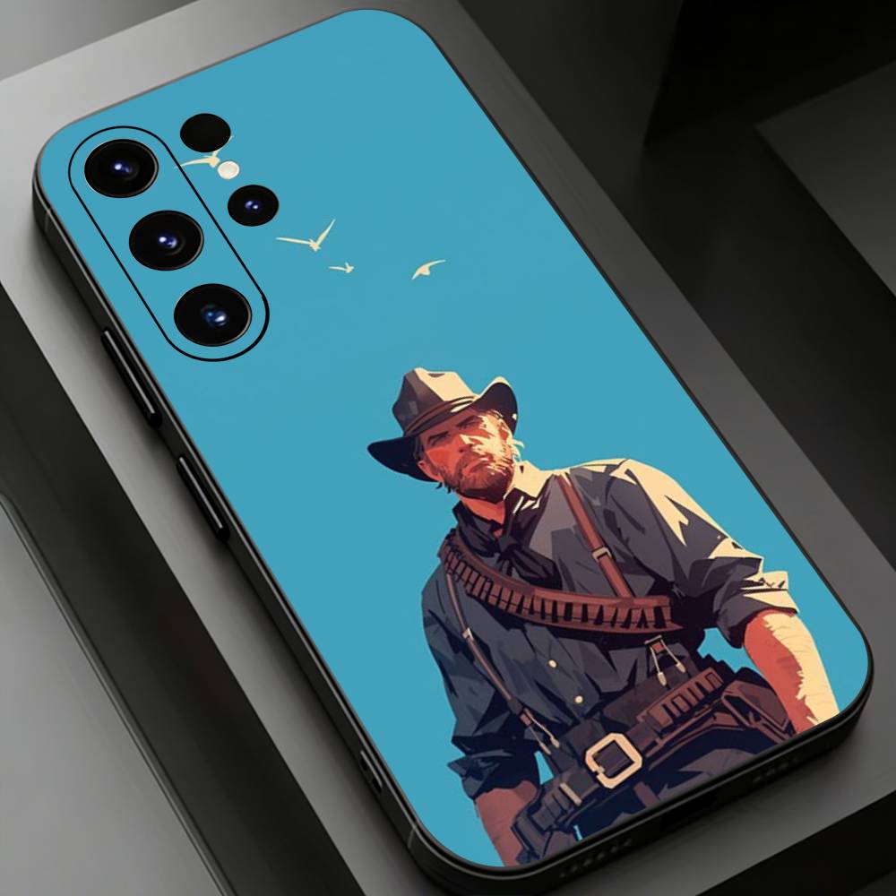 Красный чехол для телефона Red D-Dead R-Redemption для Samsung Galaxy S24,25,26,23 22,21,S20 Plus Ultra FE мягкие чехлы fundas