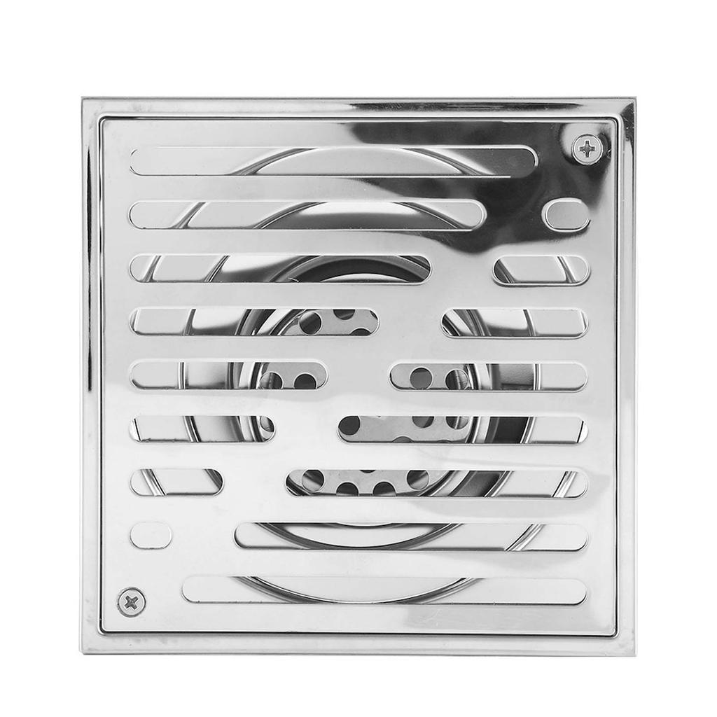 Stainless Steel Square AntiOdor Bathroom Floor Drain Waste Gate Shower Drainer Large