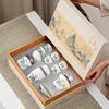 White Porcelain Ink Landscape Quick Tea Set