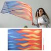 Multicolor Semi-circular Flags with Telescopic Sticks Colorful Scarves Flag