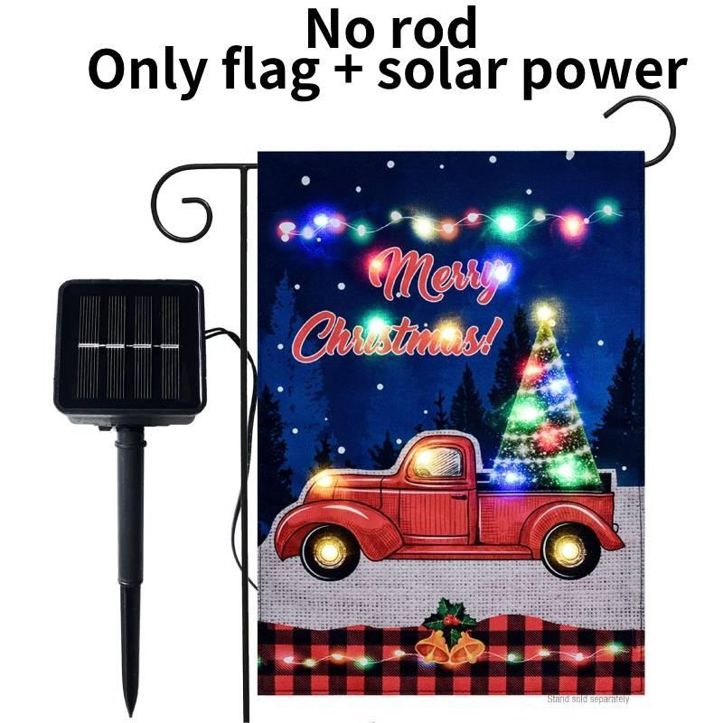 Festive Solar Flag Lights For Outdoor Christmas Decorations With Enchanting Led Effects