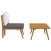 316267 vidaXL Salon de jardin 2 pcs avec coussins Bois d'acacia solide