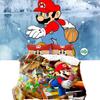 Mario Cartoon Super Single Panel Duvet Cover Set Bedding For Decor Bedroom