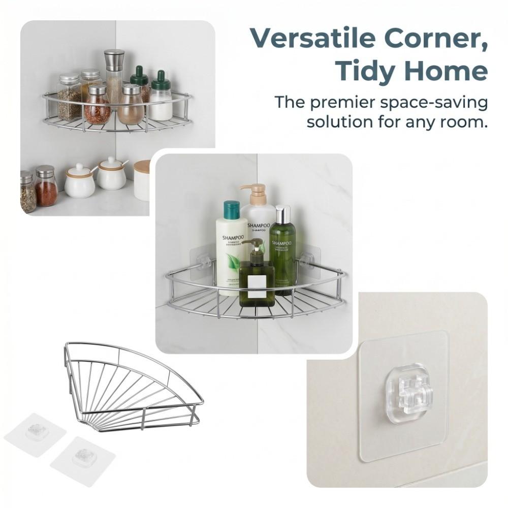 Triangular Design Corner Bathroom Shelf Bathroom Rack Organizer  Bathroom Kitchen Shower