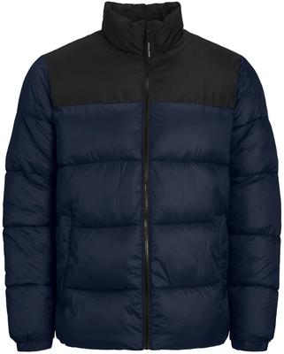 Демисезонная куртка Jack & Jones Jjetoby Puffer Collar SN (12235860) navy blazer/black blocking