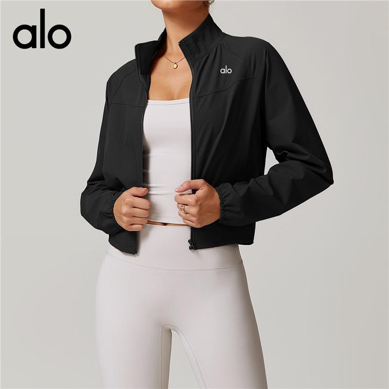 Женская тонкая ветрозащитная быстросохнущая куртка Alo Yoga для бега – Осень/Зима