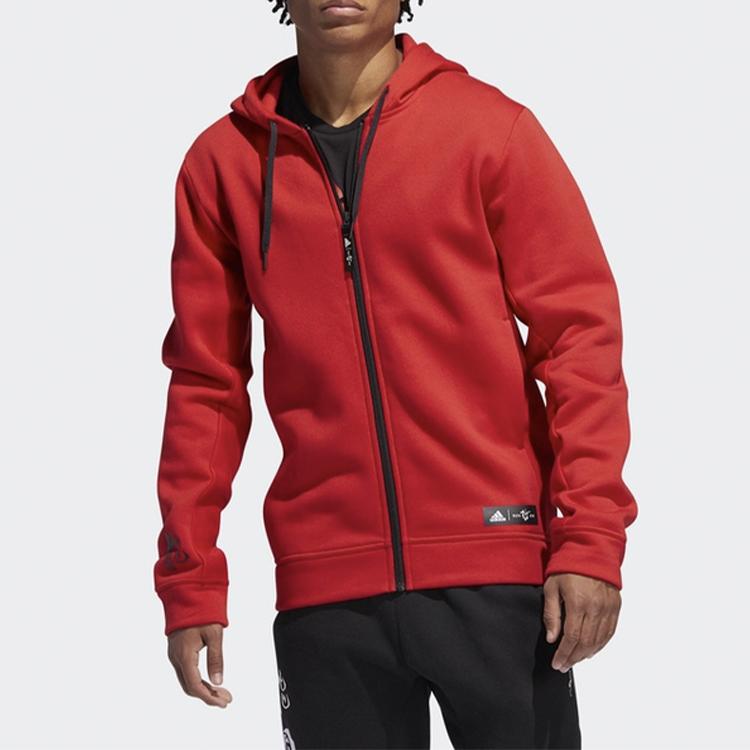 adidas Rose FZ Sports Повседневная баскетбольная куртка с капюшоном Мужская верхняя одежда Светло-малиновый EA3395