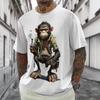 Летняя хип-хоп забавная обезьянка мужская футболка с коротким рукавом 3d принт свободная повседневная милая анималистичная мода O воротник альтернативная одежда
