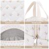 Lunchtasche für Damen, gesteppte Blumen-Lunchbox, isoliert für Arbeit, Picknick,