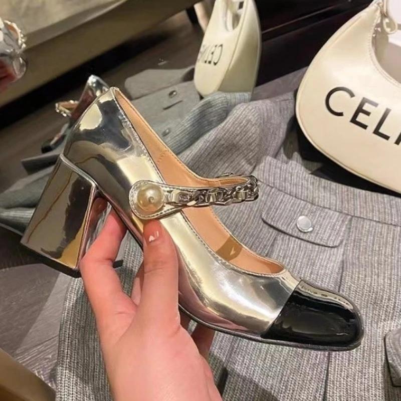 Туфли на каблуках сабо на платформе с круглым носком и неглубоким ртом 2024 года, модная женская обувь, повседневные кроссовки, криперы, новые удобные