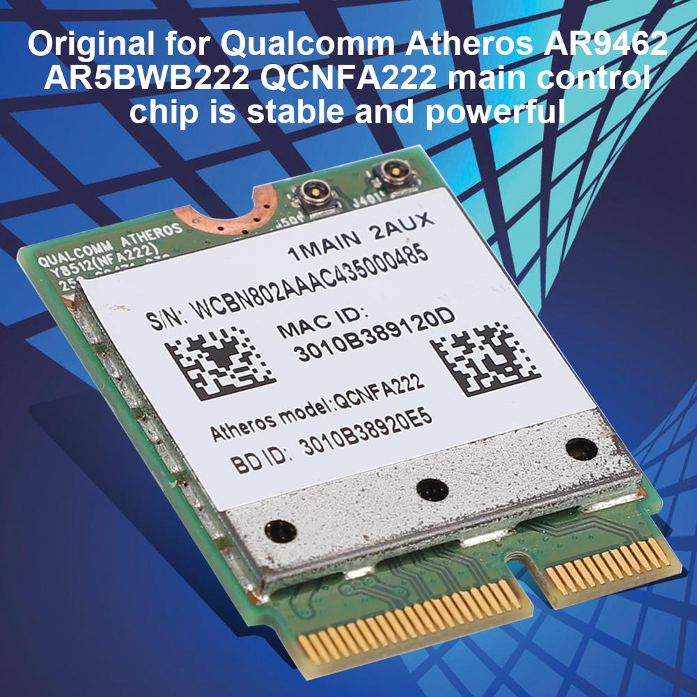 Для карты Qualcomm Atheros WIFI 2,45 ГГц, двухдиапазонный 802.11abgn с Bluetooth 4.0