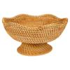 Rattan Fruit Basket 25cm High Base Woven Storage Tray Decorative Key Bowl Small Round Basket Multifunctional Dry Fruit Container