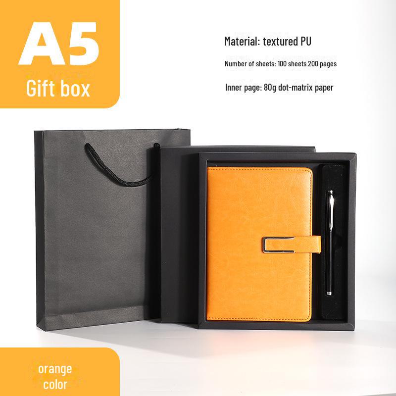 «Набор из фирменных деловых блокнотов формата А5 с мягкой обложкой и подарочной коробкой для блокнота формата В5»