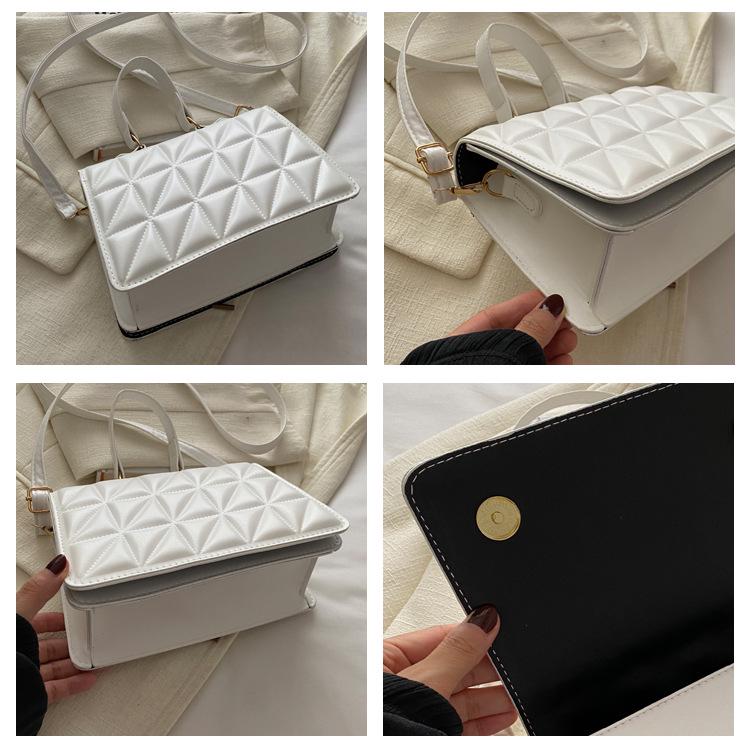 Однотонная женская сумка через плечо - Модная универсальная сумка на одно плечо сезона весна/лето 2024