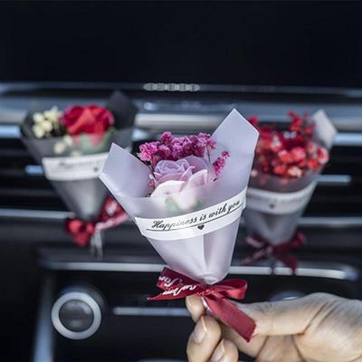 Автомобильный освежитель воздуха, сушеный цветок, автомобильный парфюмерный диффузор, гипсофила, вентиляционное отверстие, автомобильный аромат, автомобильный интерьер