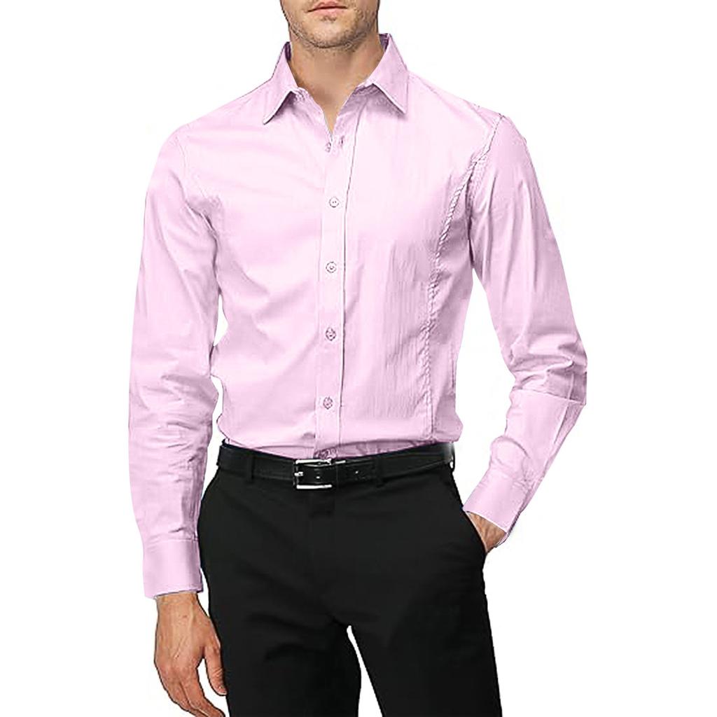 Белая рубашка мужская с длинным рукавом не требующая глажки деловая декоративная мужская белая повседневная рубашка для работы