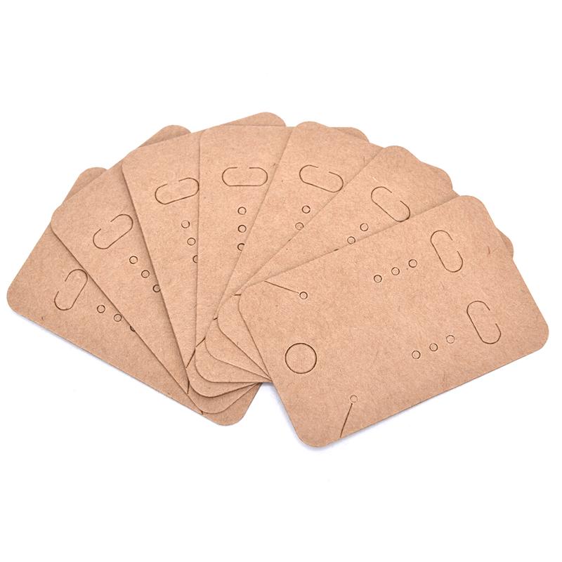 100Pcs Earrings Necklace Holder Display Card Jewelry Display Kraft Card Tag