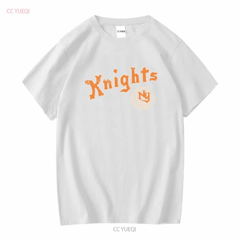 Натуральная футболка NY Knights Baseball Roy Hobbs для мужчин 1272 с длинным или коротким рукавом винтажная стиранная мужская удобная уличная одежда