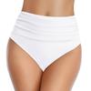 Women's Seamless Physiological High Waisted Elastic Pleated Swim Trunks