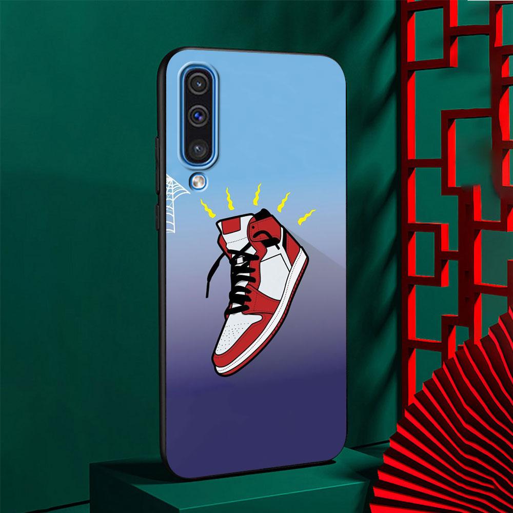 Sneakers Shoe Case for Samsung Galaxy A50 A50s A40 A20e A20 A30 A30s A70 A70s A10 A10s A20s A11 A21 A42 Black Phone Cover