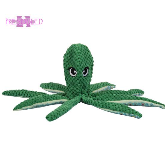 Жевательная игрушка для домашних животных, милая форма осьминога, плюшевая игрушка для собак, прочная, устойчивая к укусам, скрипучая - Товары для домашних животных