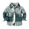 Kids Toddler Flannel Shirt Jacket Plaid Long Sleeve Lapel Button Down Shacket Baby Boys Girls Fall Shirt Coat Outwear