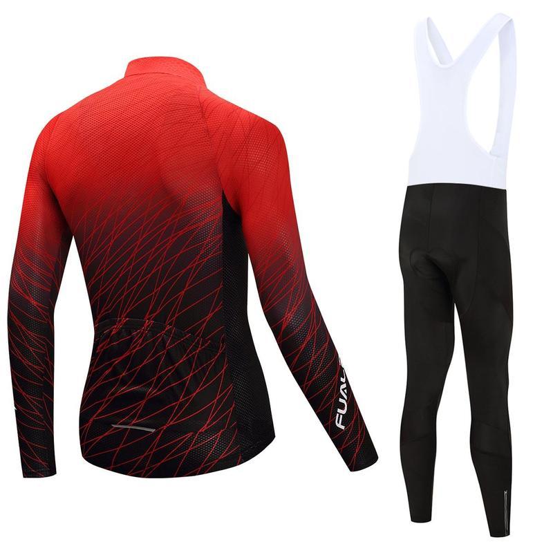 Трикотажные изделия для езды на велосипеде, комплект одежды для велоспорта, мужские/женские белые нагрудники с длинными рукавами, брюки, костюм для велосипедной одежды