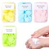Set of 4 Disposable Soap Paper Portable Mini Soap Cute Petal Popular Cleaning Perfect Gift Disks, Disks, Shape, Supplies, Travel, Elderly, Kids,