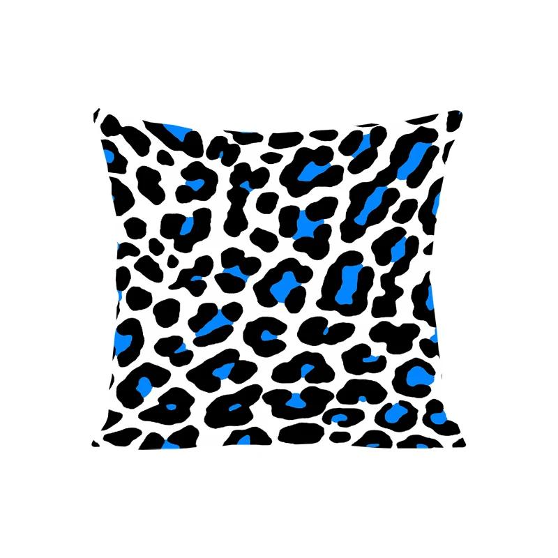 40X40Cm Sofa Cushion Sets In Europe And The United States Fashion Leopard Print Double-Sided Printed Pillowcase Chair Lumbar