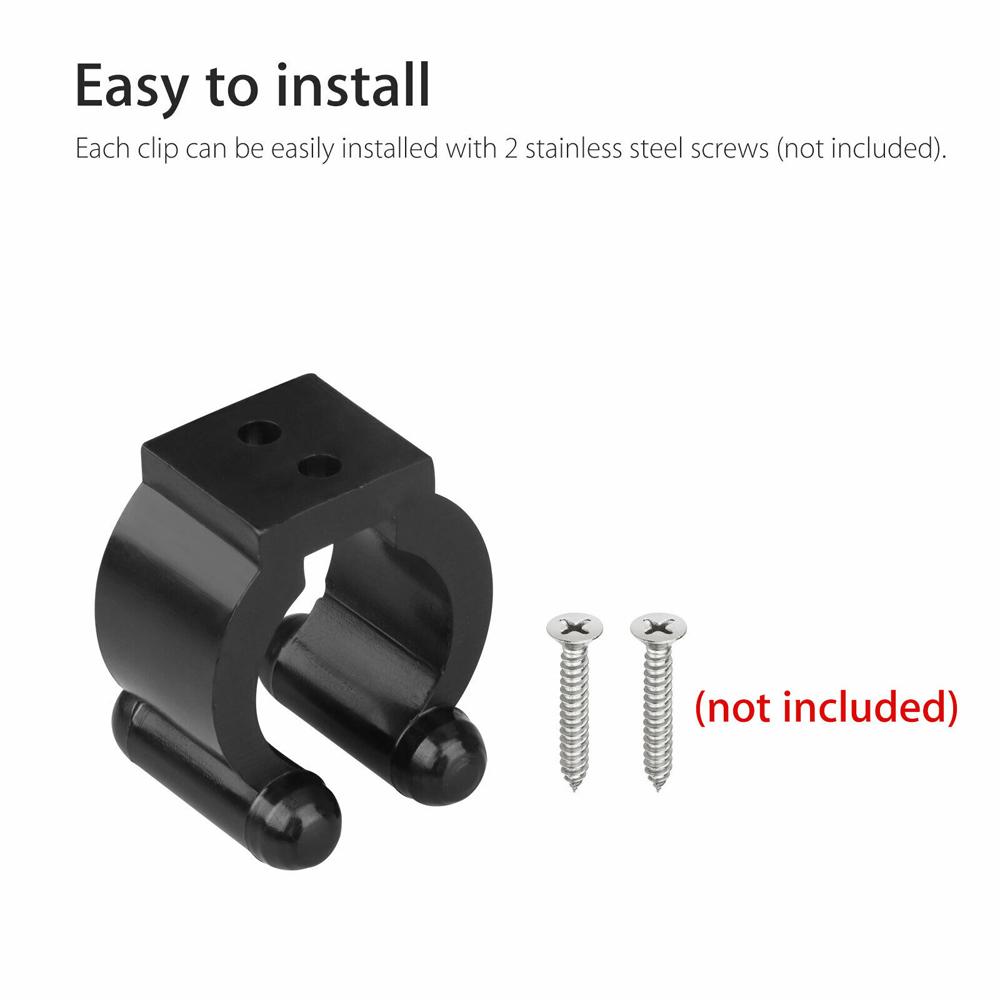 Fishing Pole Black Rod Organizer Billiards Cue Clip Fishing Rod Holder Fishing Rod Storage Clips