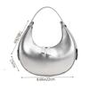 Модные женские сумки через плечо, простые серебряные сумки-хобо, повседневные женские сумки, новые женские сумки из искусственной кожи подмышками