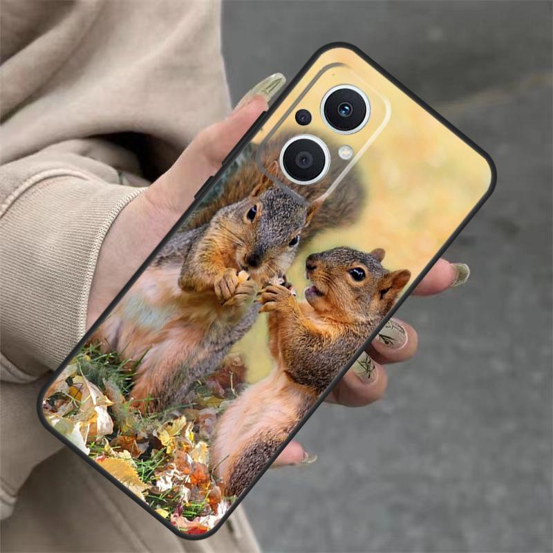 Squirrel Cute Animals Case For OPPO Reno 8T 13F 14F 12F 11F 10 12 13 14 Pro 7 8 Lite OPPO Find X8 X6 X9 Pro Cover