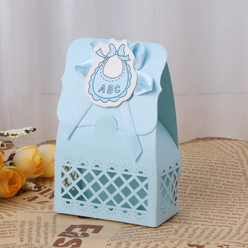 Бумажная упаковка, детский подарок на вечеринку, лента, коробка конфет на день рождения, 12 шт., принадлежности для свадебной вечеринки, сумки для новорожденных, аксессуары для детского душа цвета конфет